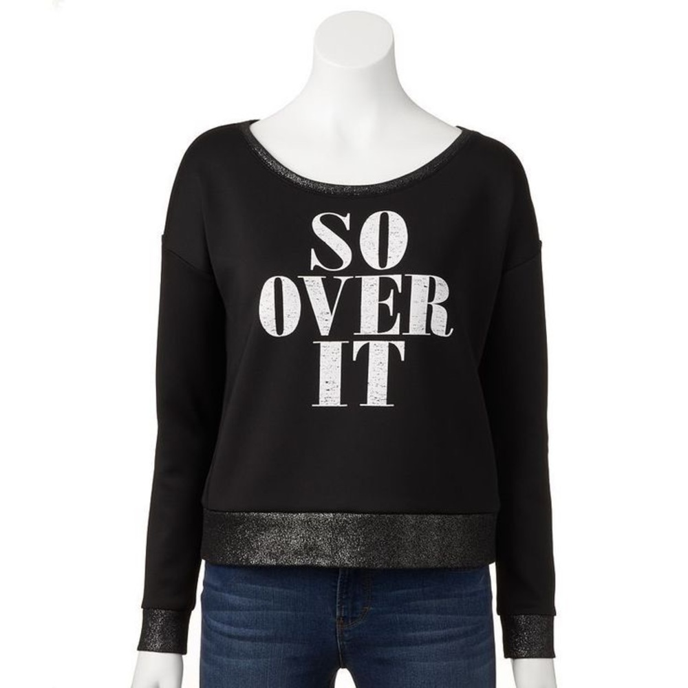 Rock & Republic Black Scuba Sweatshirt